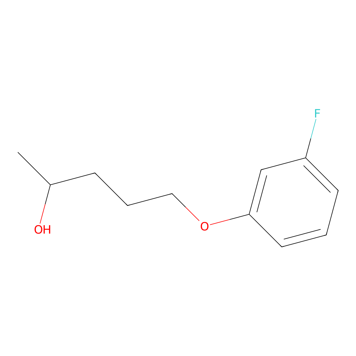 5-(3-Fluorophenoxy)pentan-2-ol molecular structure, CAS 1225882-00-7