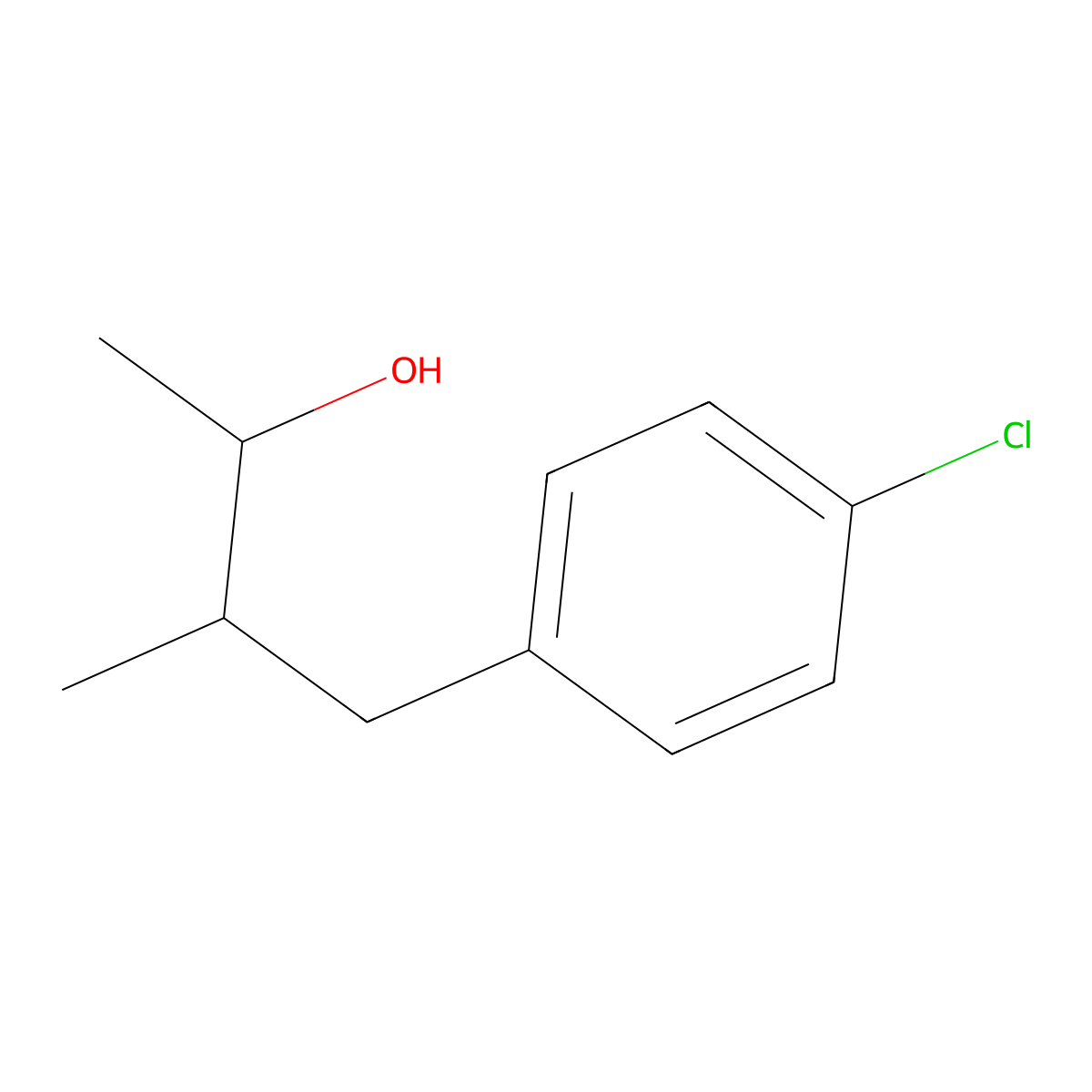 4-(4-Chlorophenyl)-3-methylbutan-2-ol molecular structure, CAS 1225882-10-9