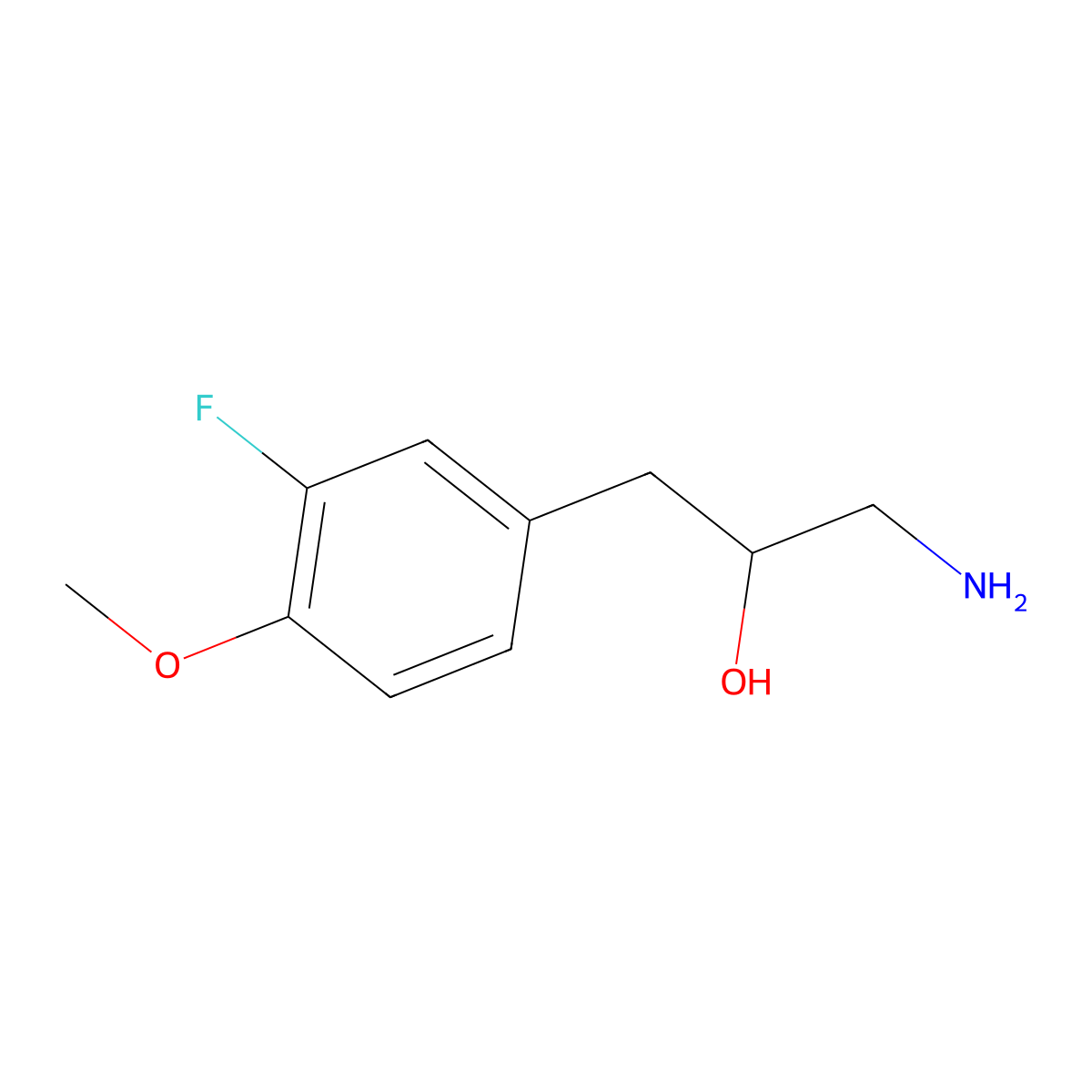 1-Amino-3-(3-fluoro-4-methoxyphenyl)propan-2-ol molecular structure, CAS 1225882-12-1