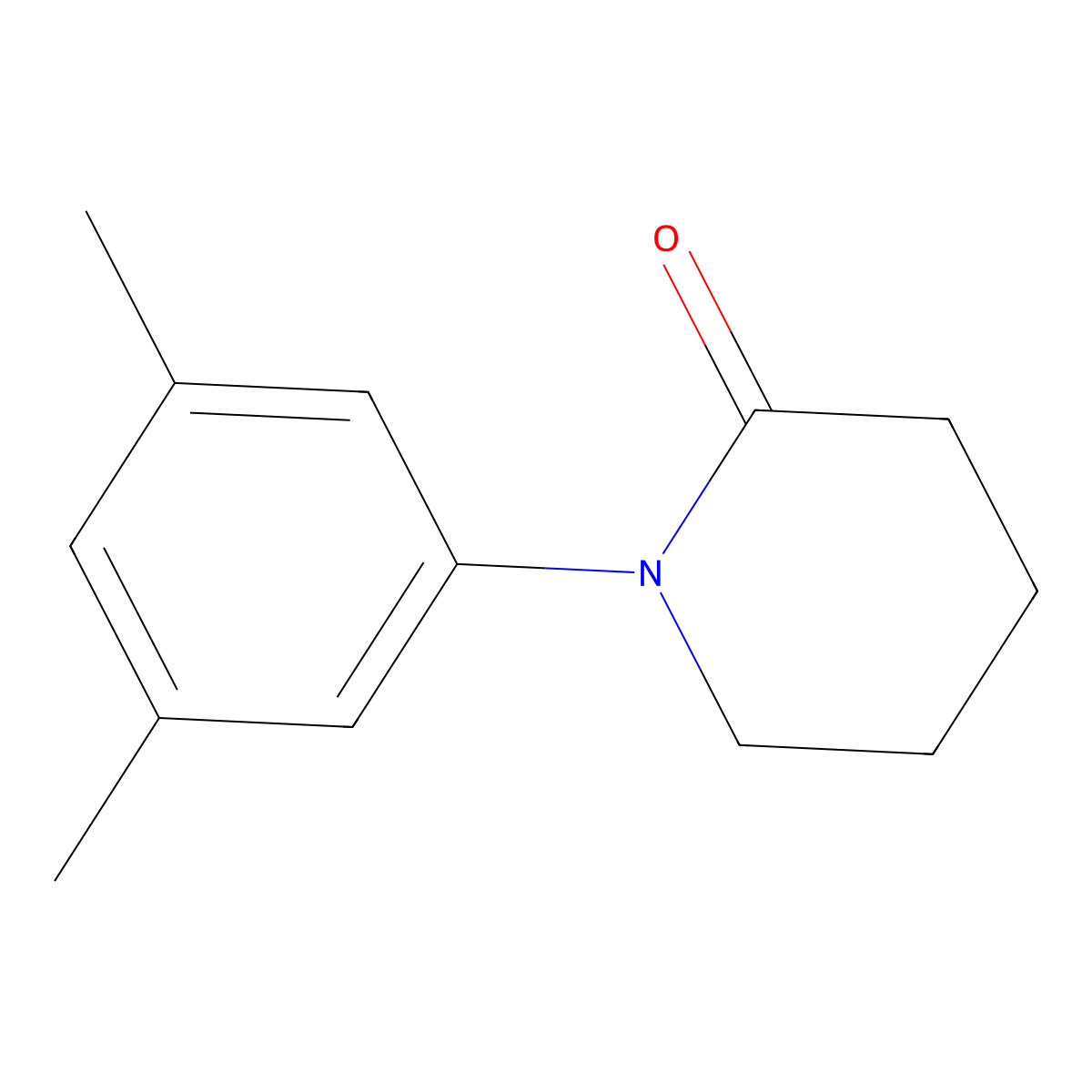 1-(3,5-Dimethylphenyl)piperidin-2-one molecular structure, CAS 1225882-81-4