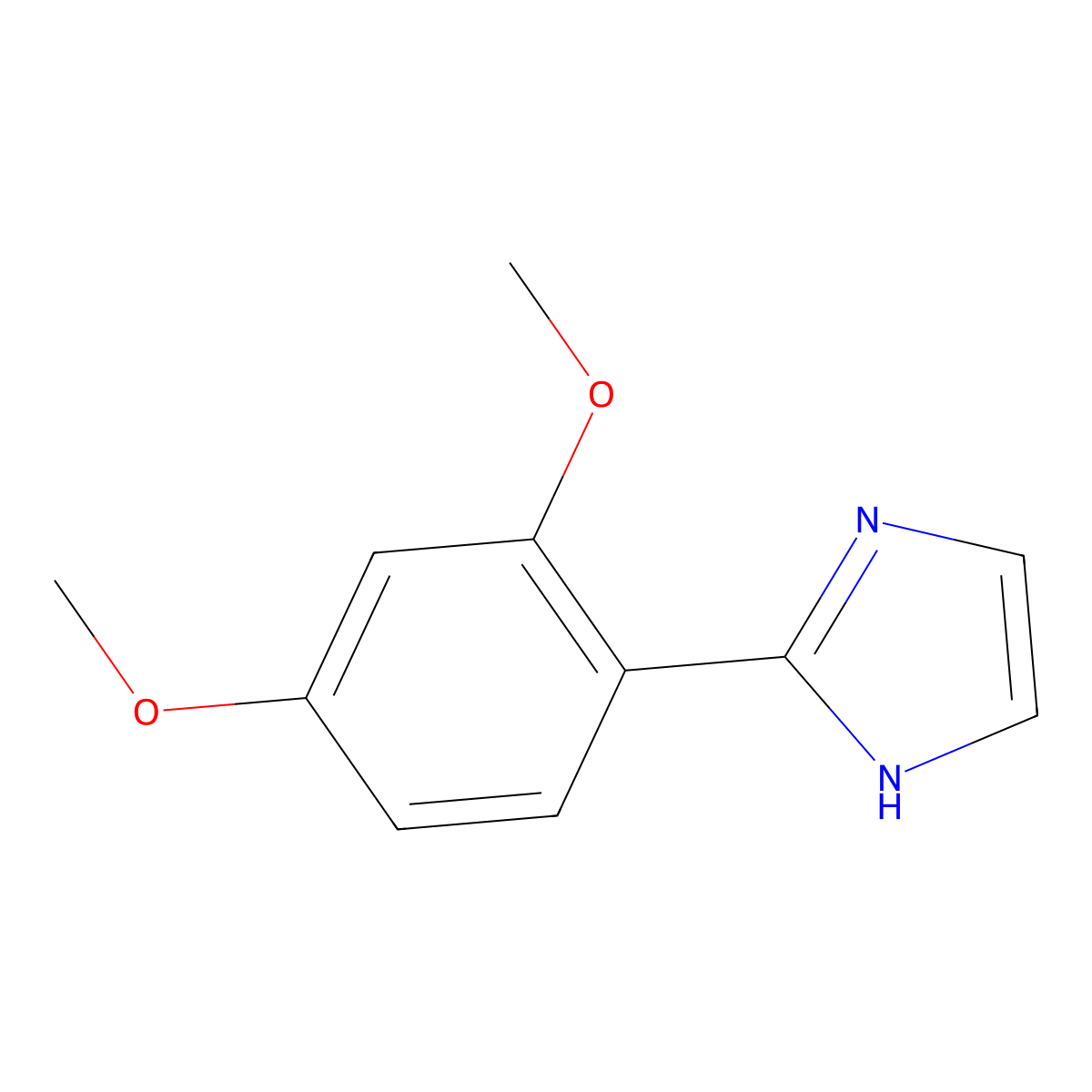 2-(2,4-Dimethoxyphenyl)imidazole molecular structure, CAS 1225884-39-8