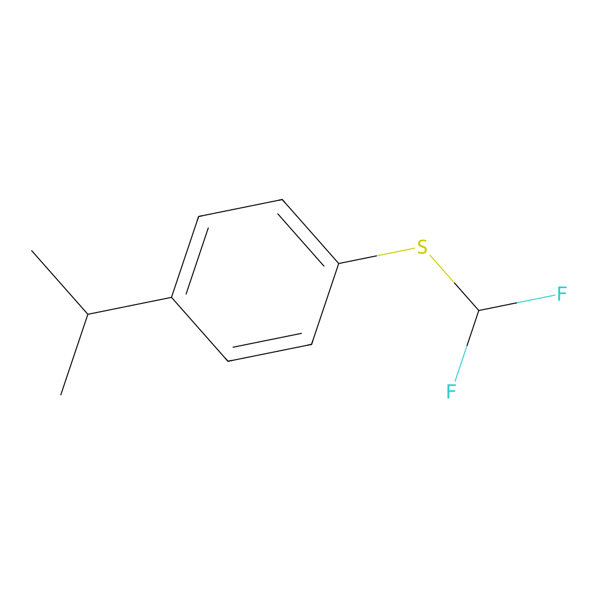 1-[(Difluoromethyl)sulfanyl]-4-(propan-2-YL)benzene molecular structure, CAS 1225885-28-8