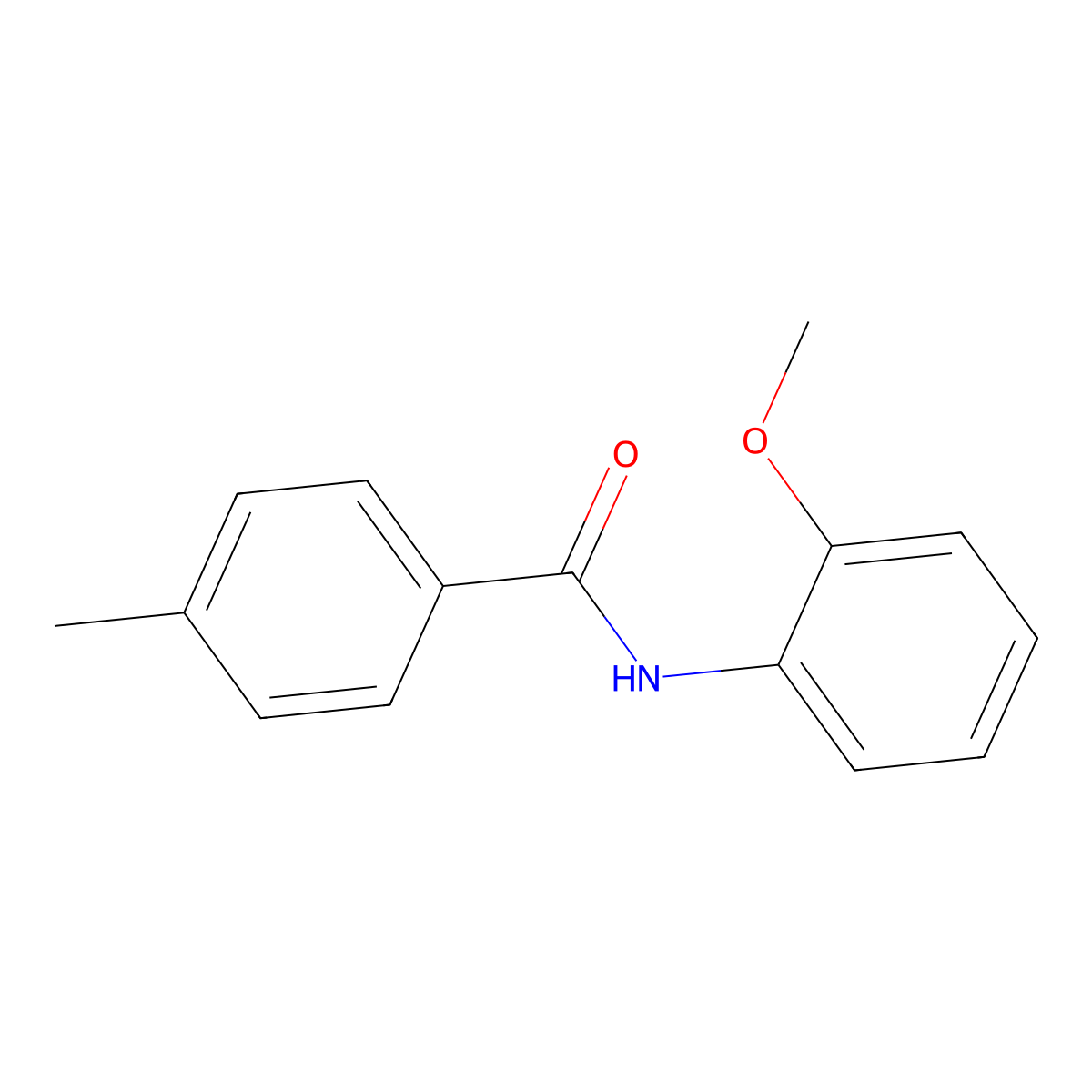 N-(2-methoxyphenyl)-4-methylbenzamide molecular structure, CAS 122589-84-8