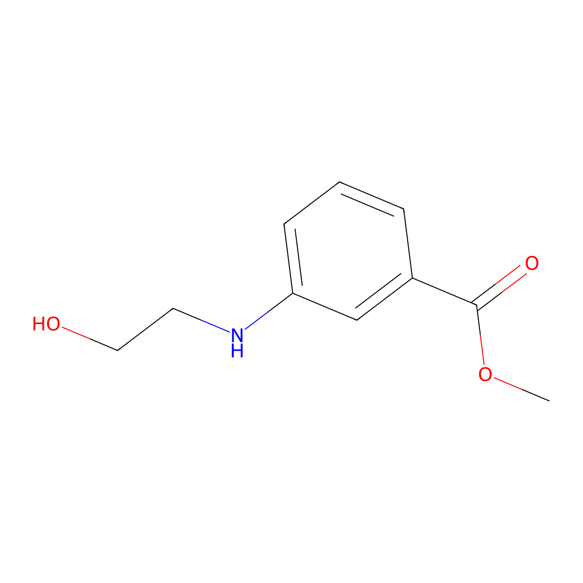 Methyl 3-[(2-hydroxyethyl)amino]benzoate molecular structure, CAS 1225894-05-2