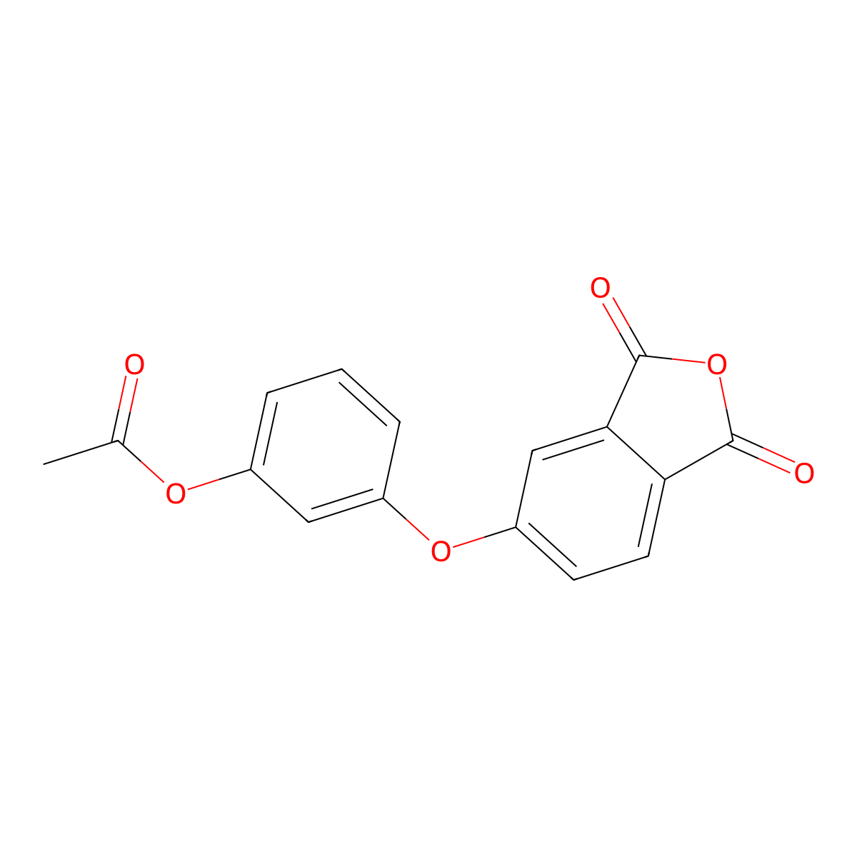 3-((1,3-Dioxo-1,3-dihydroisobenzofuran-5-yl)oxy)phenyl acetate molecular structure, CAS 122590-09-4