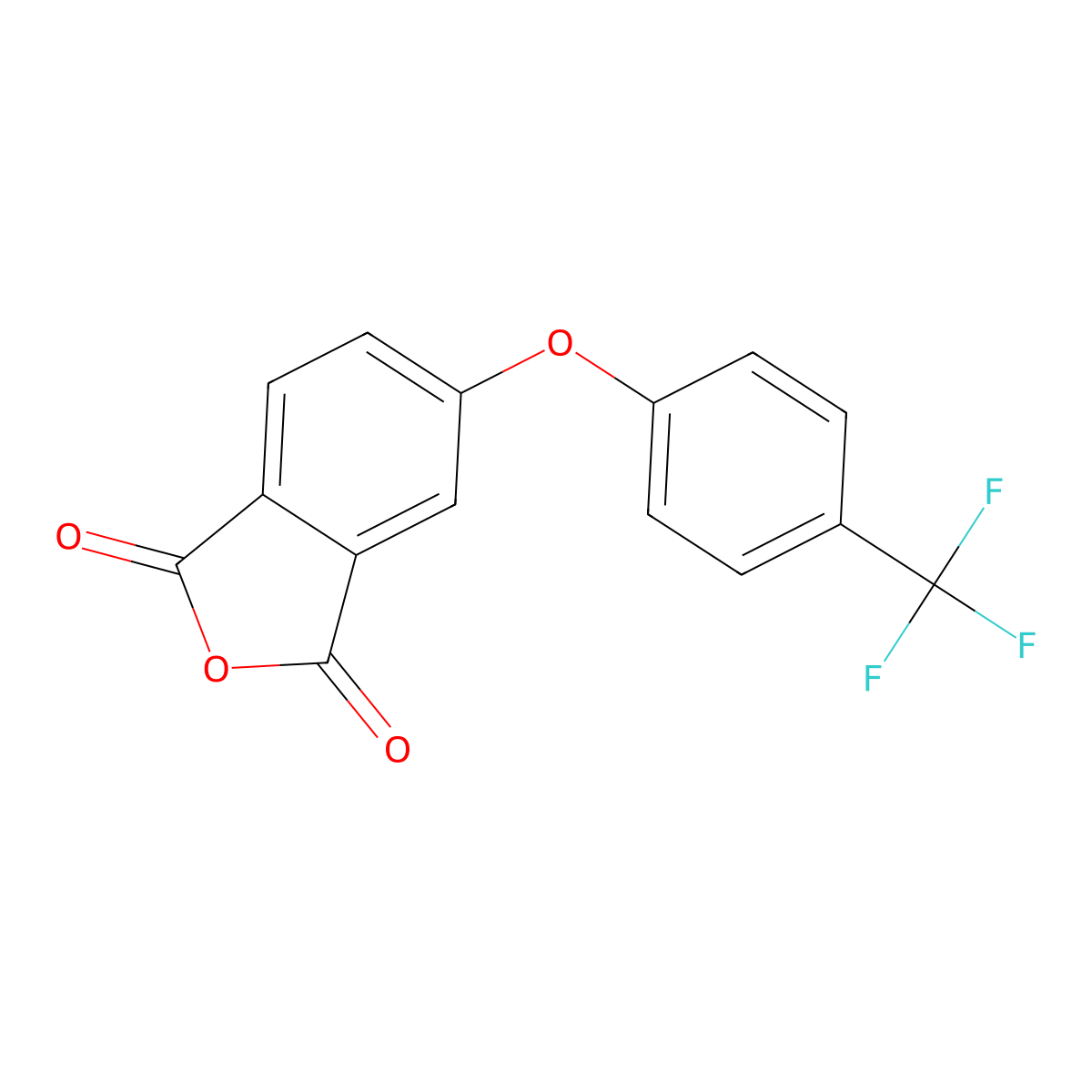 5-(4-(Trifluoromethyl)phenoxy)isobenzofuran-1,3-dione molecular structure, CAS 122590-12-9
