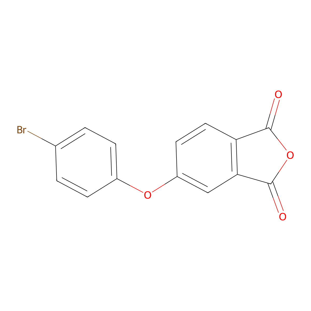5-(4-Bromophenoxy)isobenzofuran-1,3-dione molecular structure, CAS 122590-15-2
