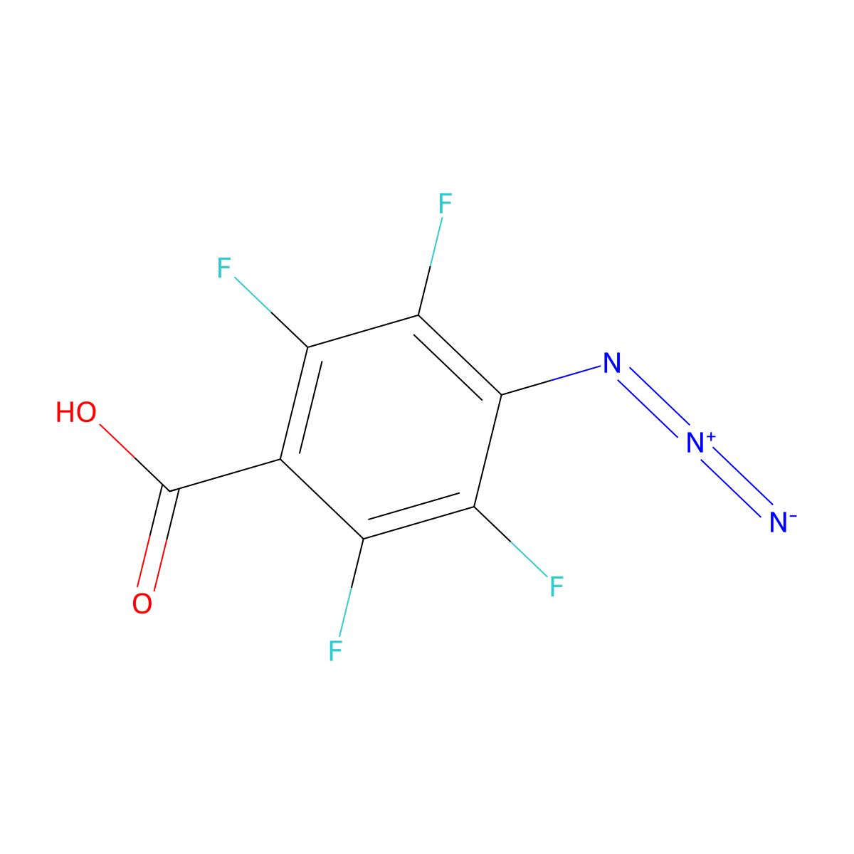 4-Azidotetrafluorobenzoic acid molecular structure, CAS 122590-77-6