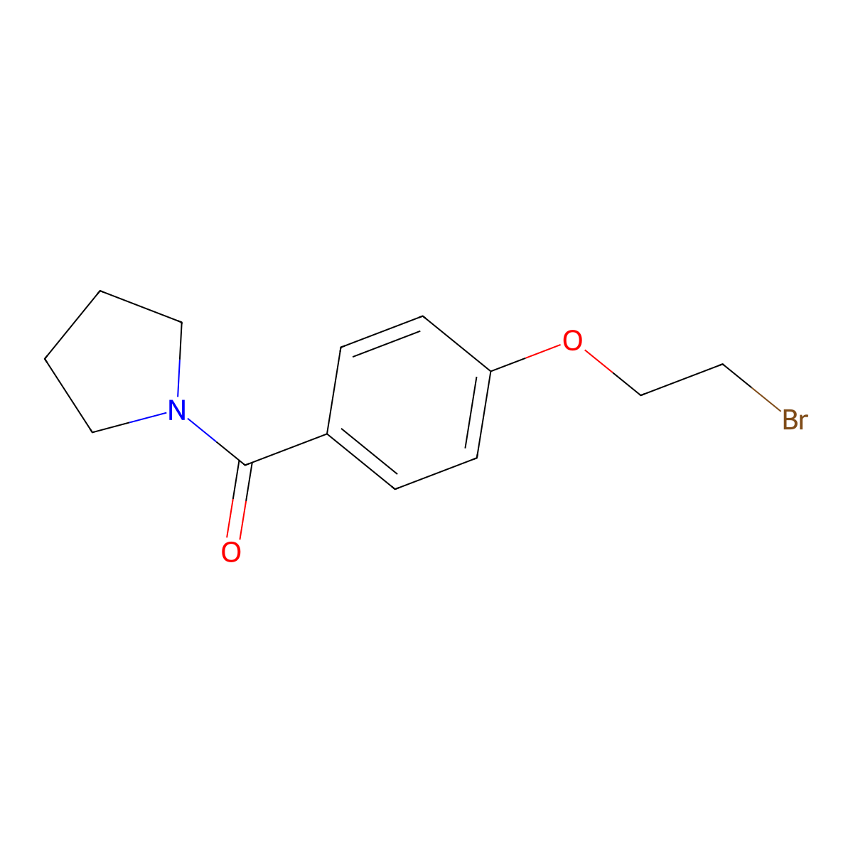 [4-(2-Bromoethoxy)phenyl]-1-pyrrolidinylmethanone molecular structure, CAS 1225903-97-8