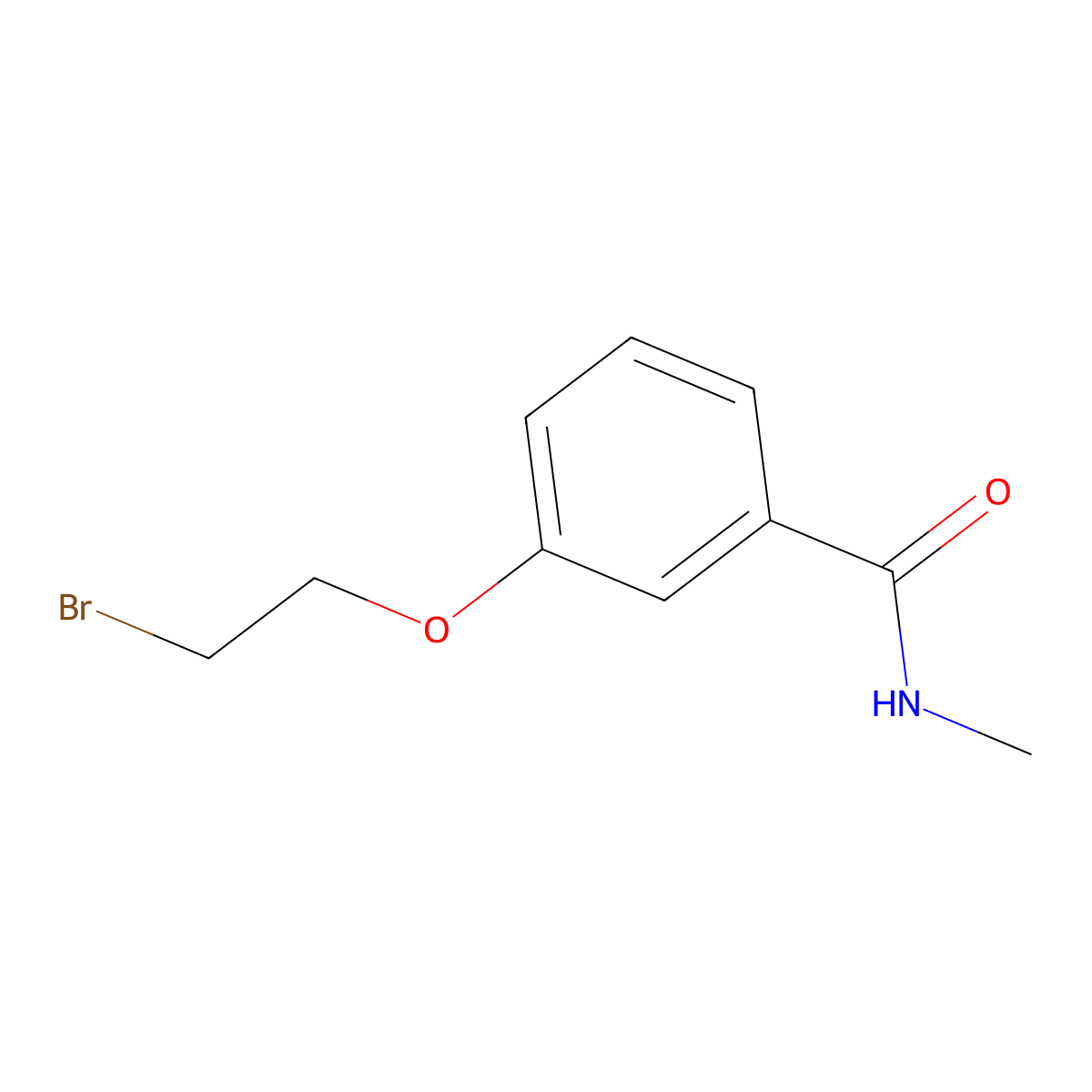 3-(2-bromoethoxy)-N-methylbenzamide molecular structure, CAS 1225909-47-6