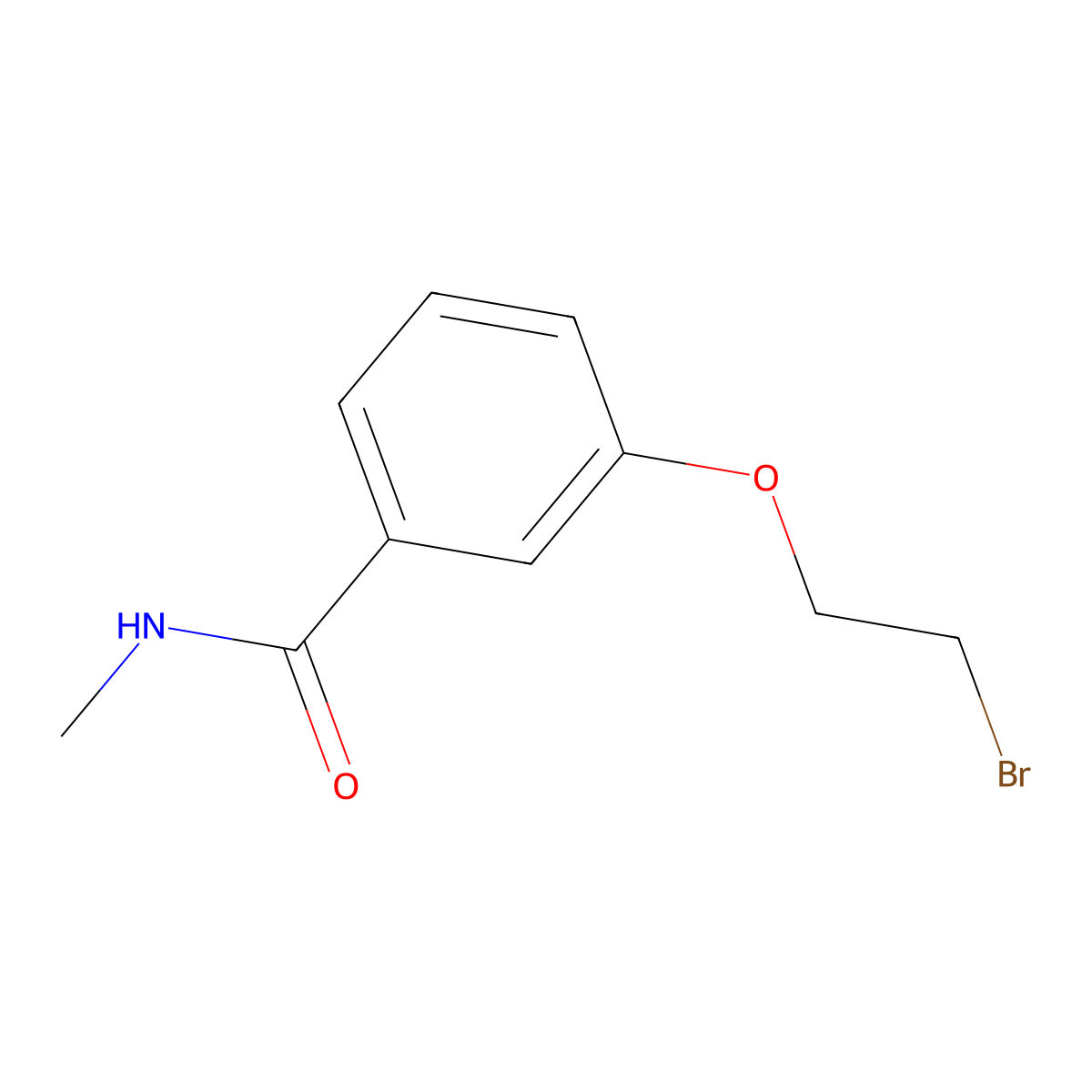 3-(2-bromoethoxy)-N-methylbenzamide molecular structure, CAS 1225909-47-6