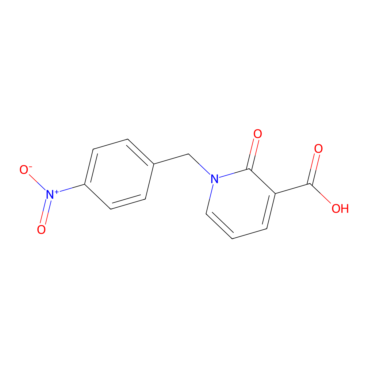 1-(4-Nitrobenzyl)-2-oxo-1,2-dihydropyridine-3-carboxylic acid molecular structure, CAS 1225914-24-8