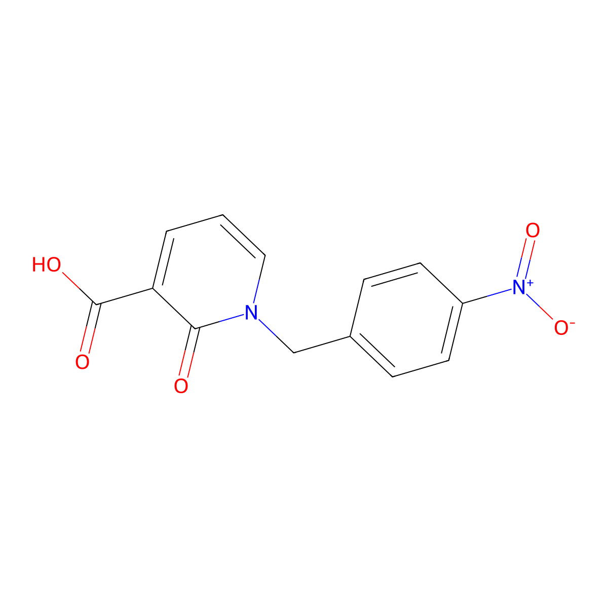 1-(4-Nitrobenzyl)-2-oxo-1,2-dihydropyridine-3-carboxylic acid molecular structure, CAS 1225914-24-8