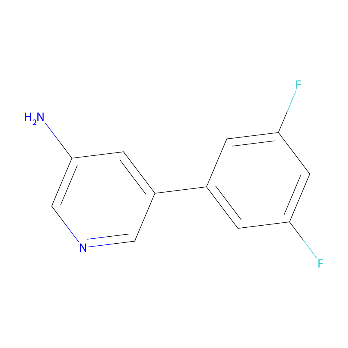 5-(3,5-Difluorophenyl)pyridin-3-amine molecular structure, CAS 1225914-83-9