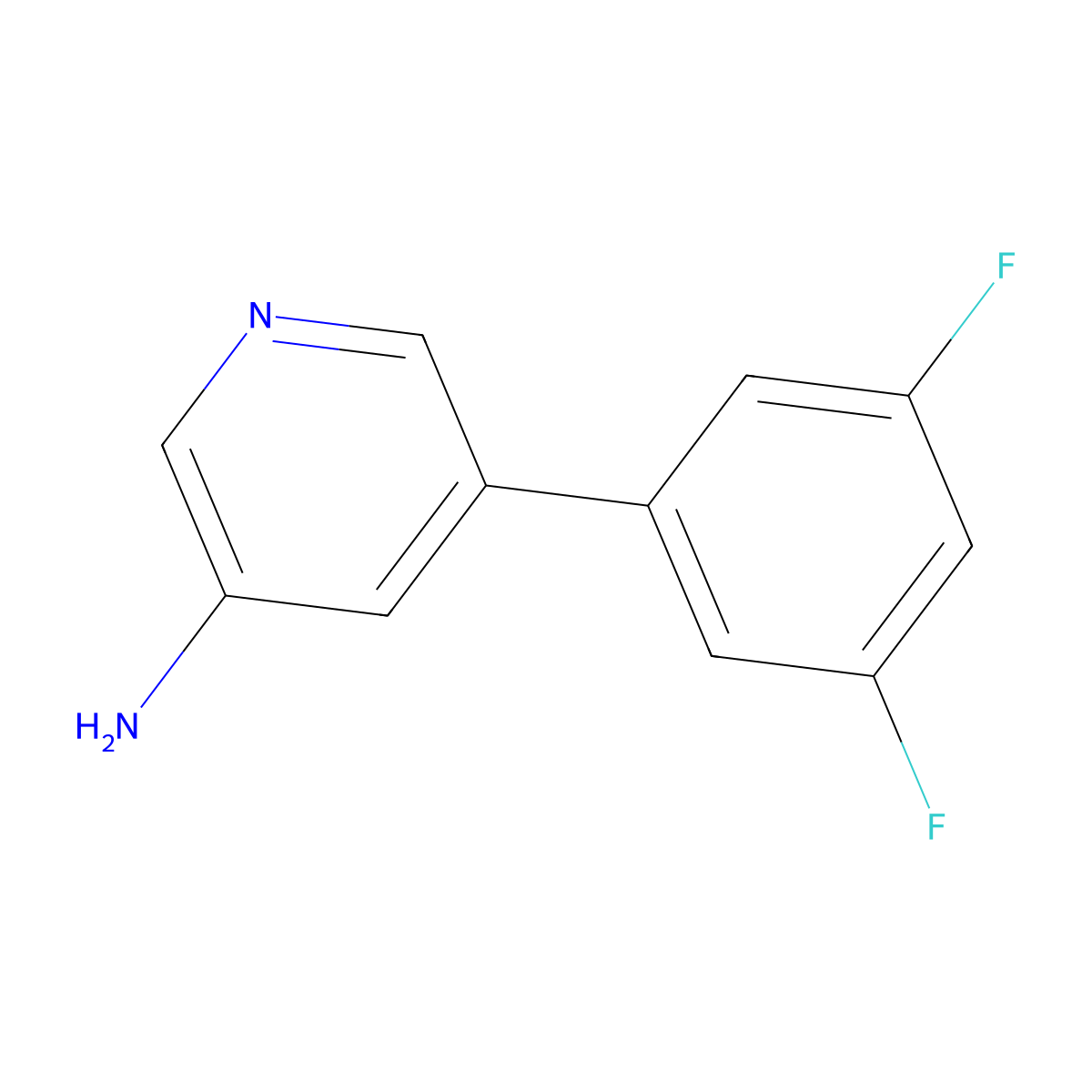 5-(3,5-Difluorophenyl)pyridin-3-amine molecular structure, CAS 1225914-83-9