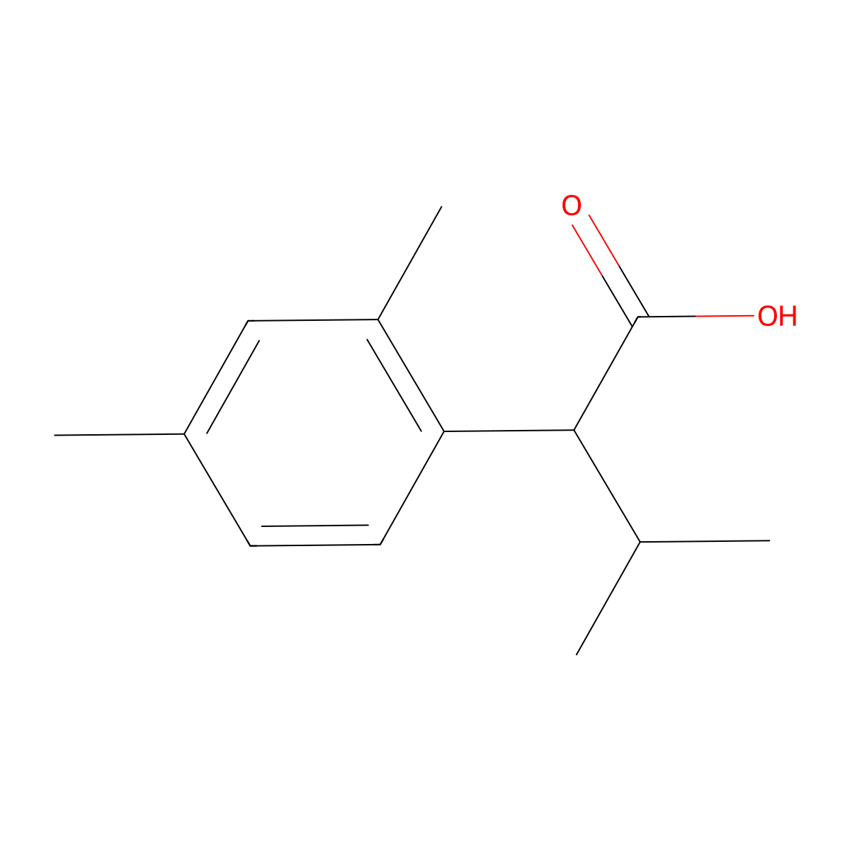 2-(2,4-Dimethylphenyl)-3-methylbutanoic acid molecular structure, CAS 1225916-37-9