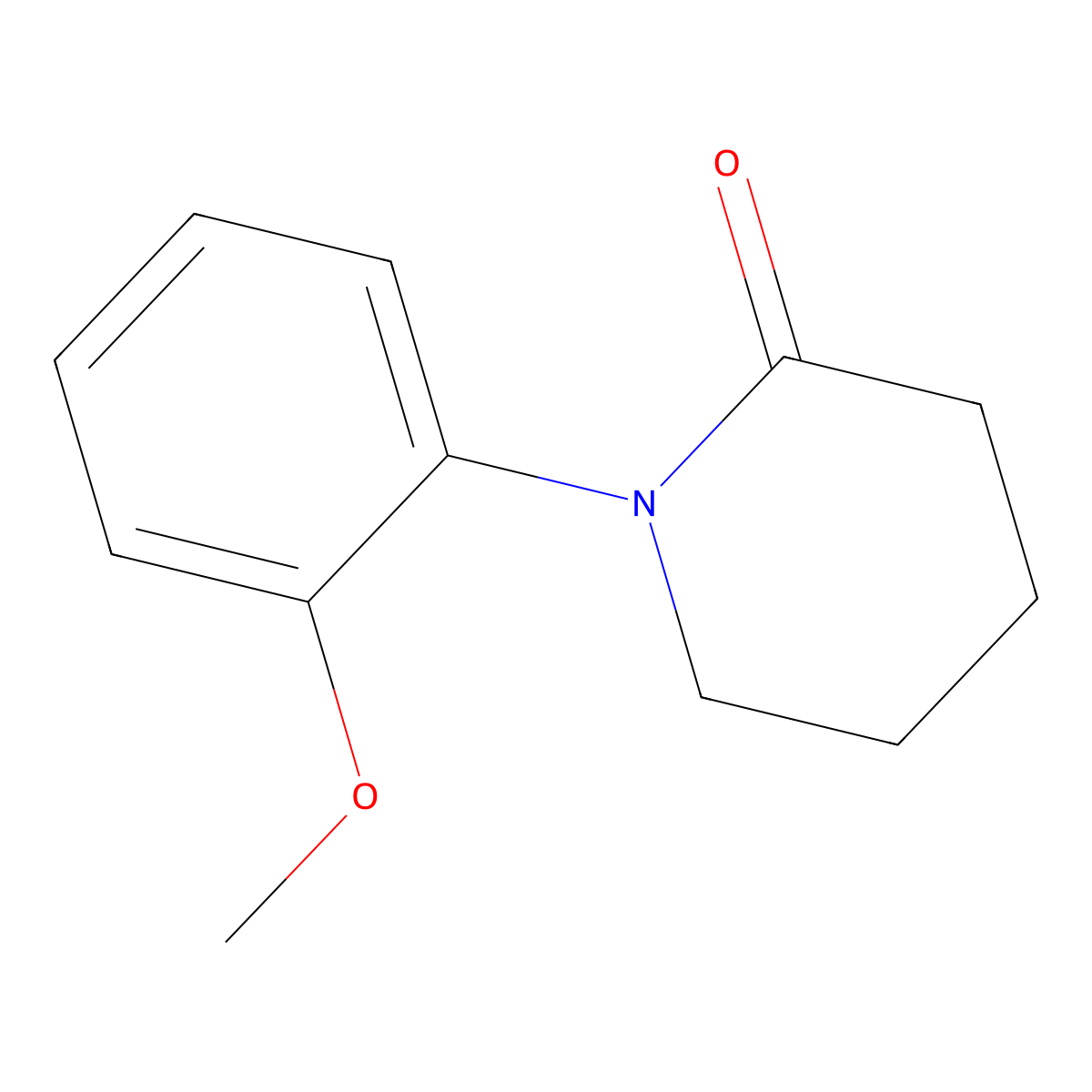 1-(2-Methoxyphenyl)piperidin-2-one molecular structure, CAS 1225919-29-8