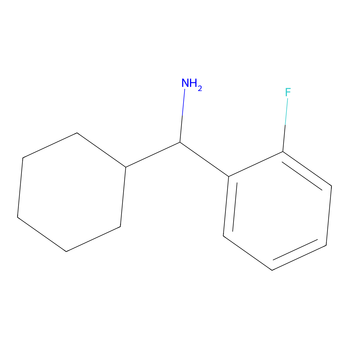 Cyclohexyl(2-fluorophenyl)methanamine molecular structure, CAS 1225920-67-1