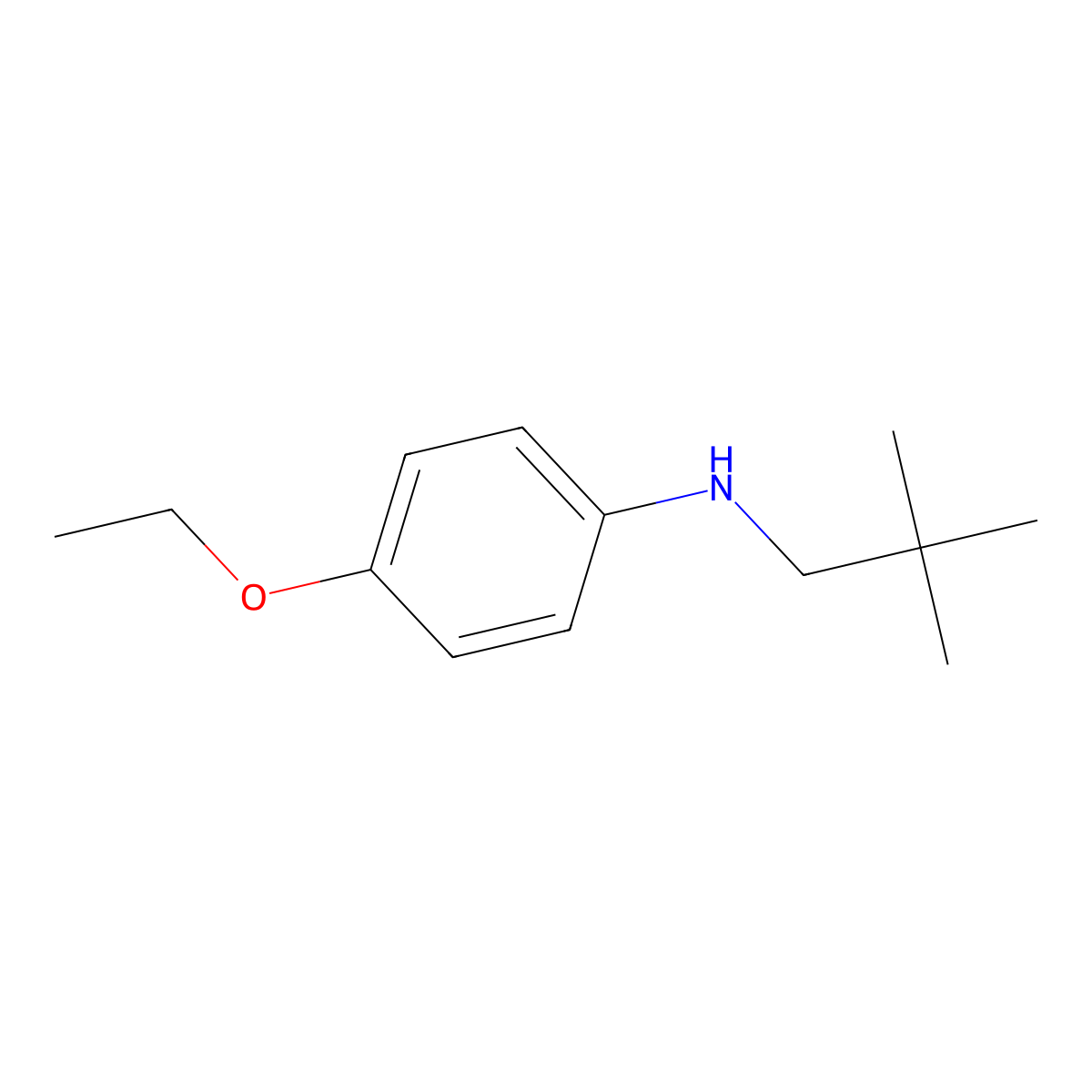 N-(2,2-dimethylpropyl)-4-ethoxyaniline molecular structure, CAS 1225921-18-5