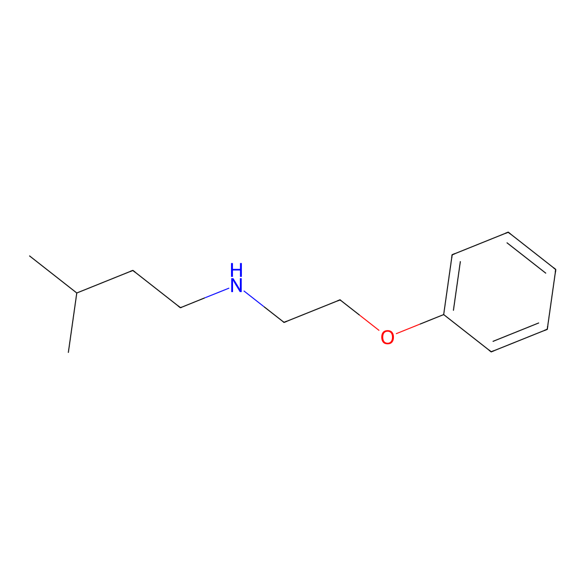 (3-Methylbutyl)(2-phenoxyethyl)amine molecular structure, CAS 1225921-25-4