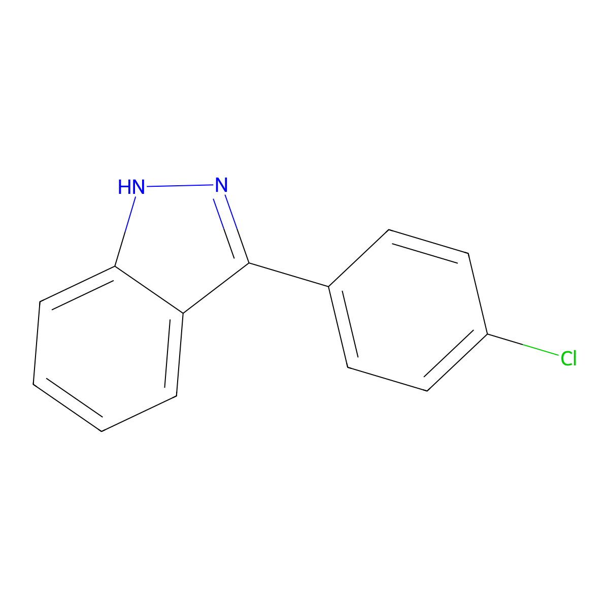 3-(4-chlorophenyl)-1H-indazole molecular structure, CAS 1225928-69-7