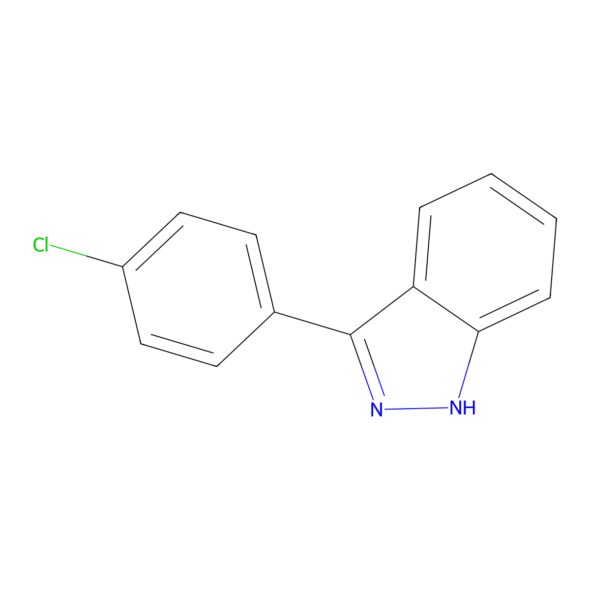 3-(4-chlorophenyl)-1H-indazole molecular structure, CAS 1225928-69-7