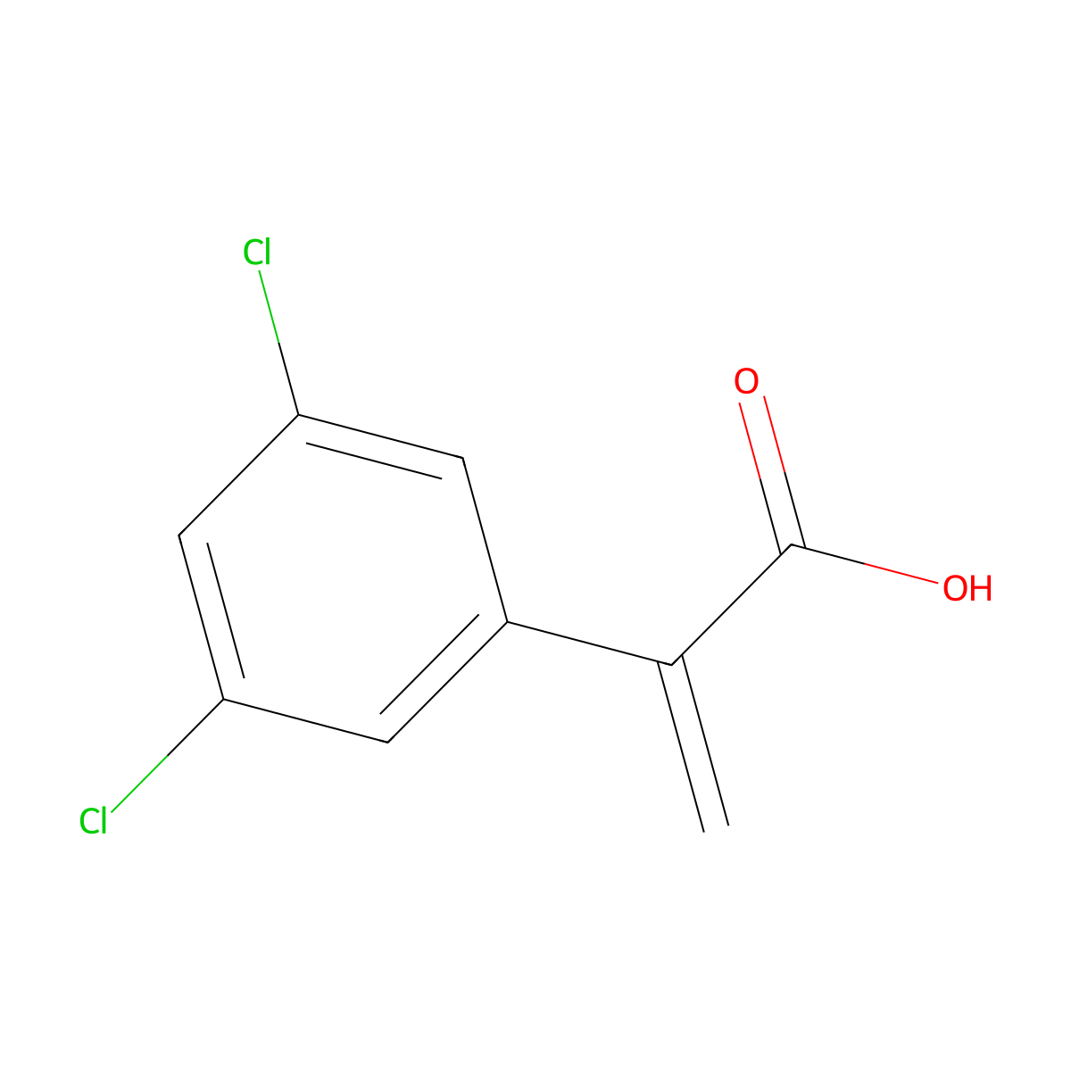 2-(3,5-Dichlorophenyl)prop-2-enoic acid molecular structure, CAS 1225946-22-4
