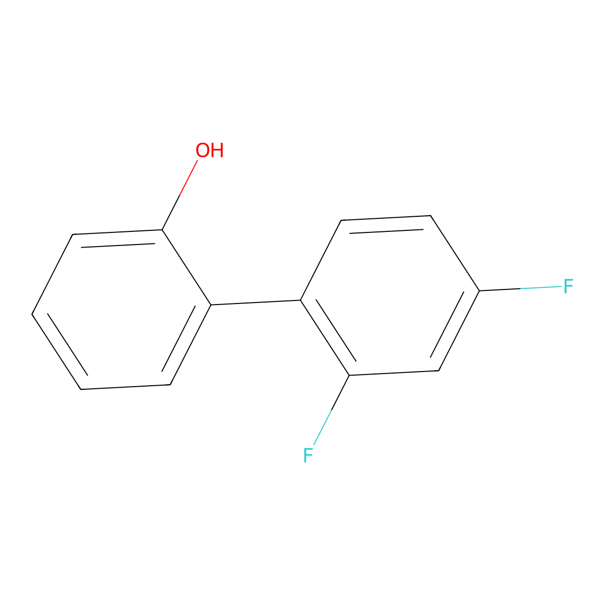 2-(2,4-Difluorophenyl)phenol molecular structure, CAS 1225946-59-7