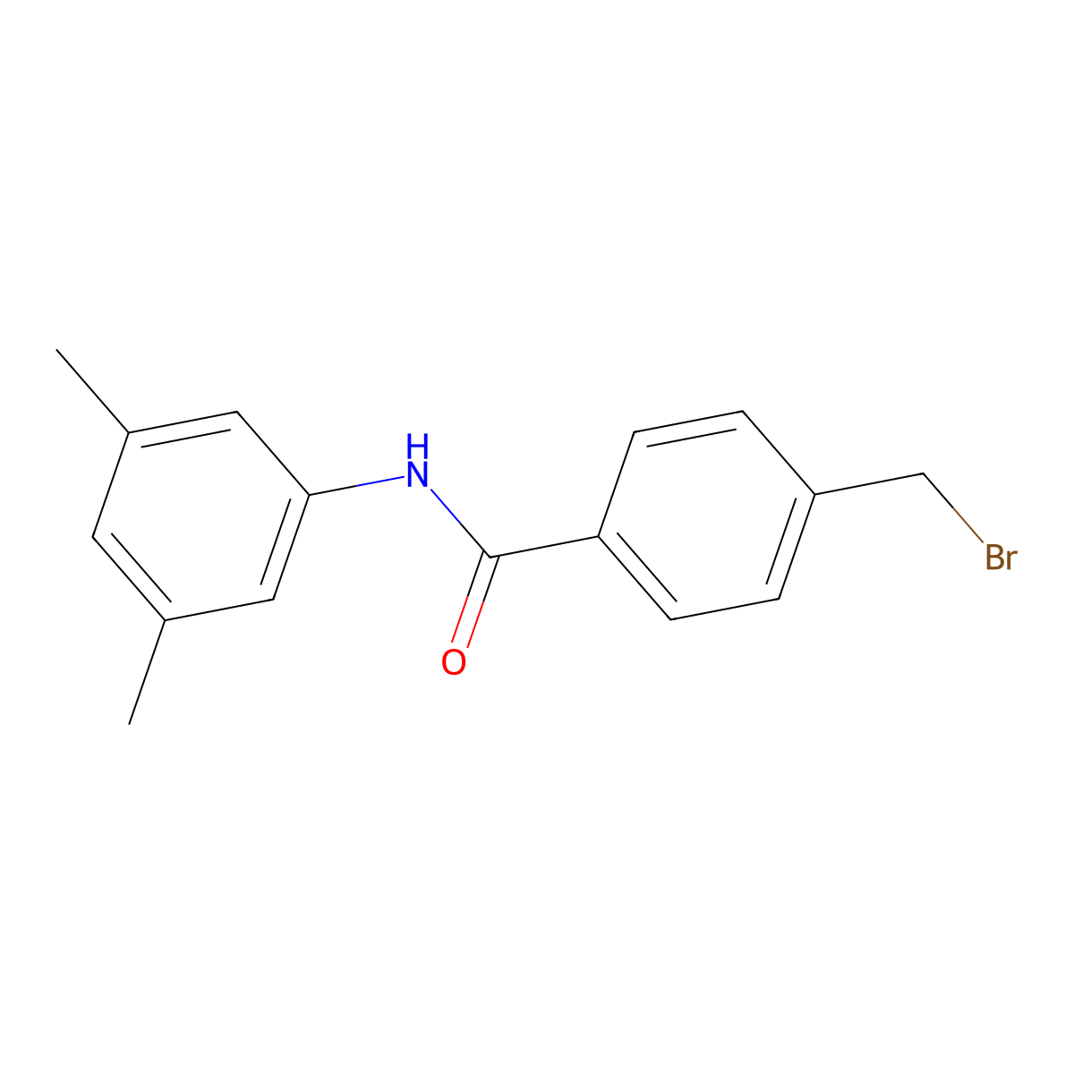 4-(bromomethyl)-N-(3,5-dimethylphenyl)benzamide molecular structure, CAS 1225951-07-4