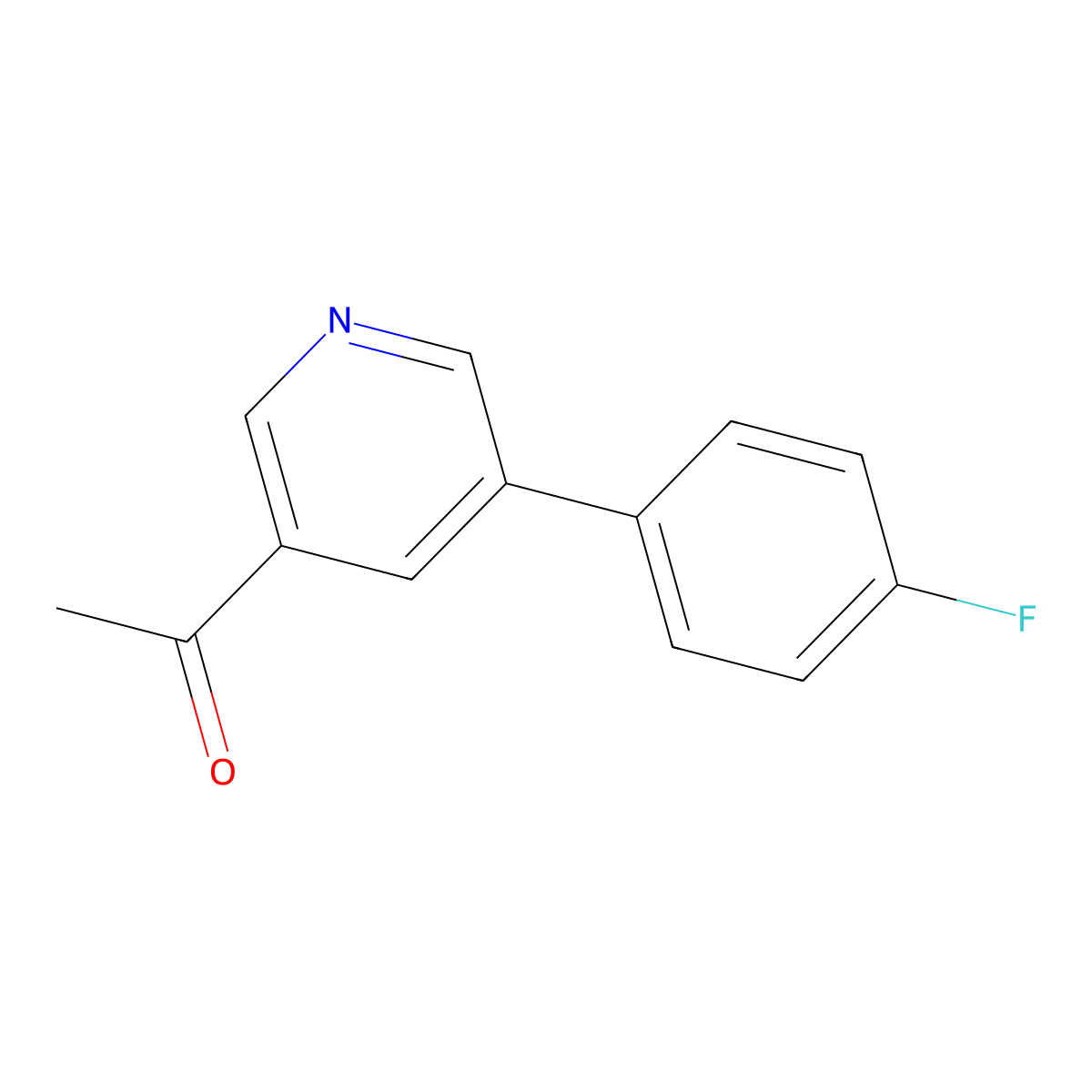 1-(5-(4-Fluorophenyl)pyridin-3-yl)ethanone molecular structure, CAS 1225953-65-0