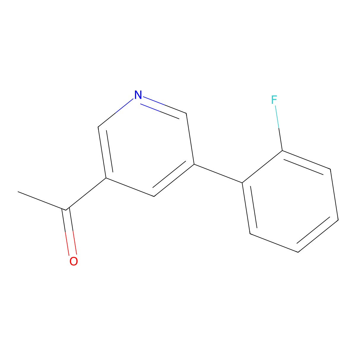 1-(5-(2-Fluorophenyl)pyridin-3-yl)ethanone molecular structure, CAS 1225953-71-8