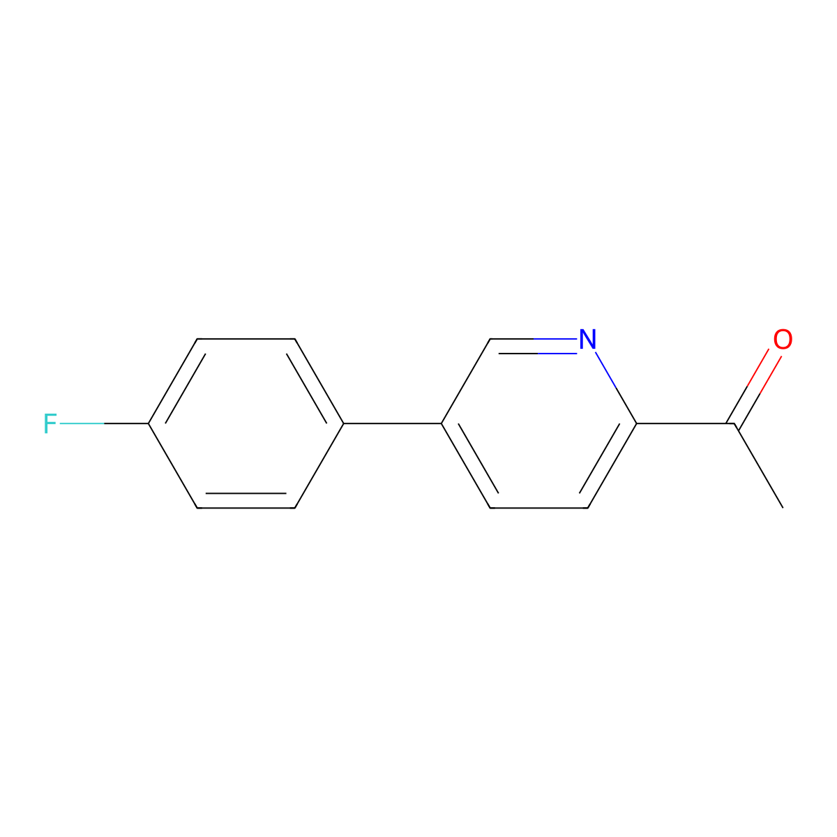 1-(5-(4-Fluorophenyl)pyridin-2-yl)ethanone molecular structure, CAS 1225953-80-9