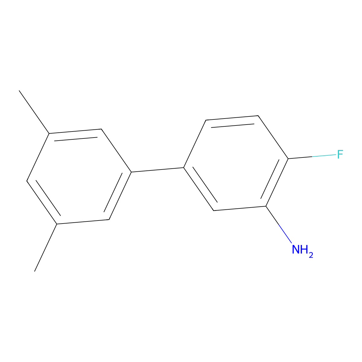 4-Fluoro-3',5'-dimethylbiphenyl-3-amine molecular structure, CAS 1225954-54-0