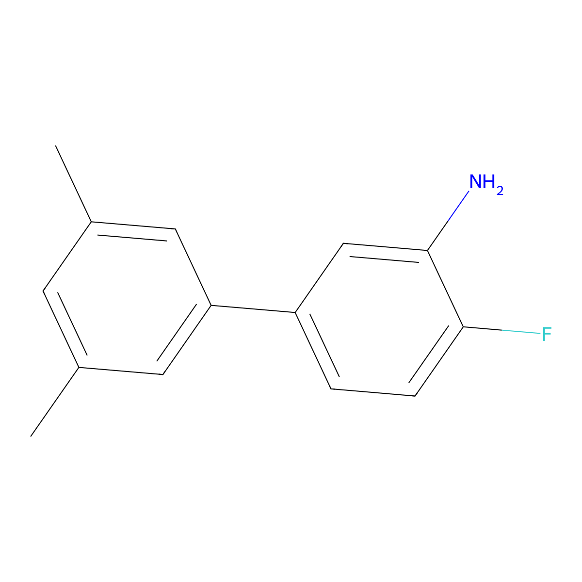 4-Fluoro-3',5'-dimethylbiphenyl-3-amine molecular structure, CAS 1225954-54-0