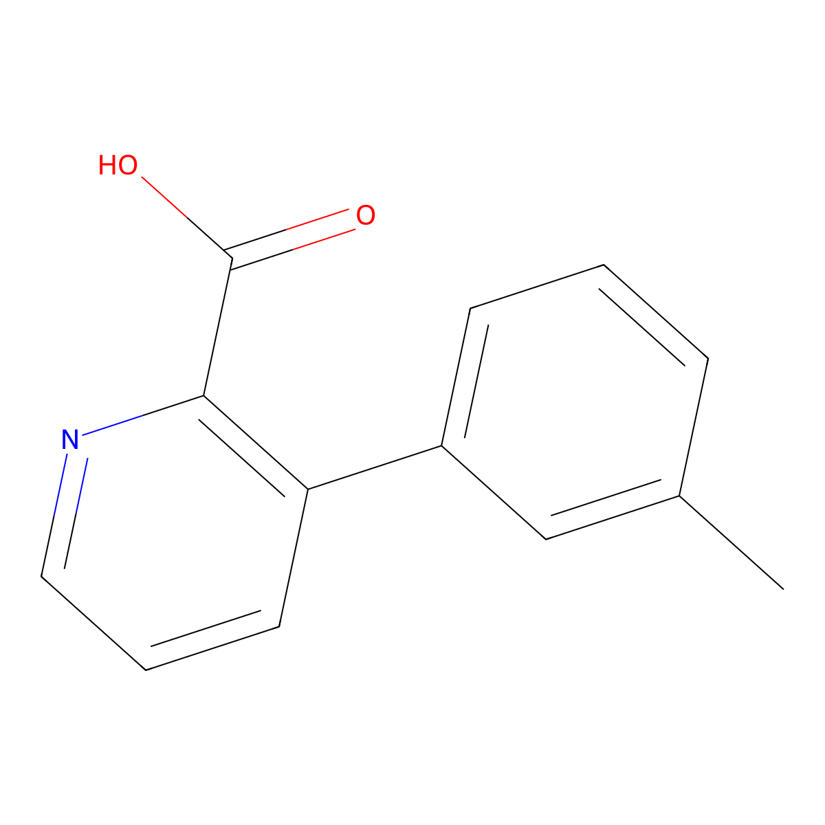 3-(3-Methylphenyl)picolinic acid molecular structure, CAS 1225956-74-0