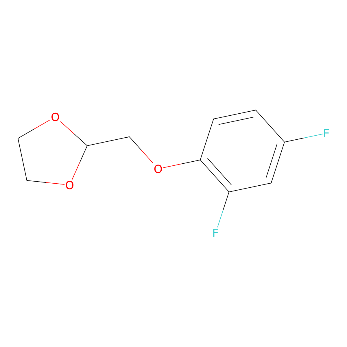 2-(2,4-Difluoro-phenoxy)methyl-1,3-dioxolane molecular structure, CAS 1225956-98-8