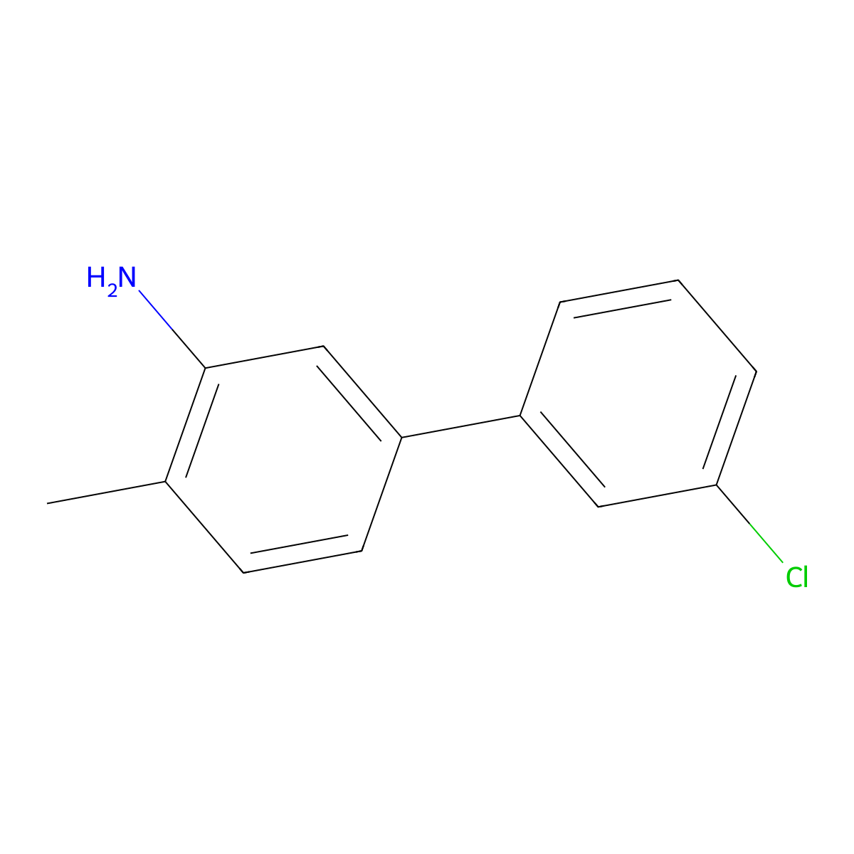 3'-Chloro-4-methyl-[1,1'-biphenyl]-3-amine molecular structure, CAS 1225957-41-4