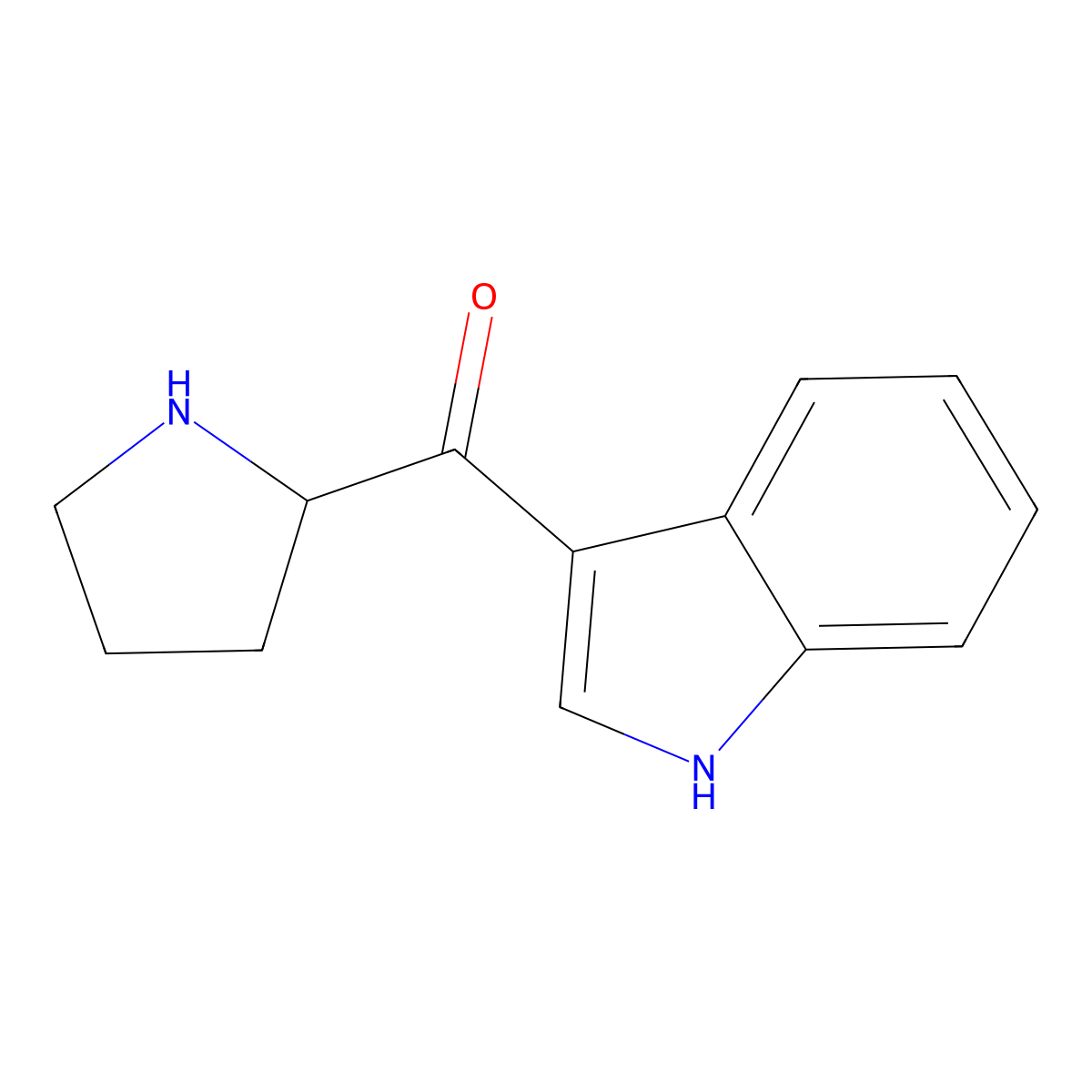 3-(pyrrolidine-2-carbonyl)-1H-indole molecular structure, CAS 1225959-73-8