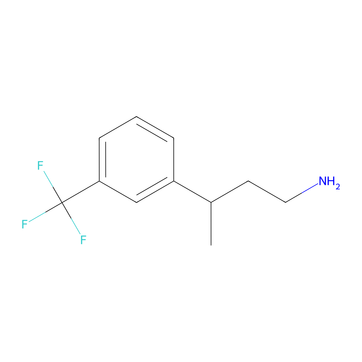 3-[3-(Trifluoromethyl)phenyl]butan-1-amine molecular structure, CAS 1225961-33-0