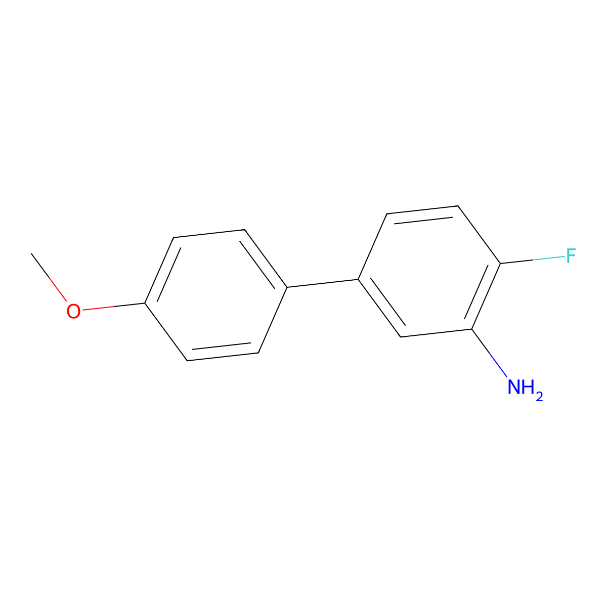 4-Fluoro-4'-methoxybiphenyl-3-amine molecular structure, CAS 1225961-50-1