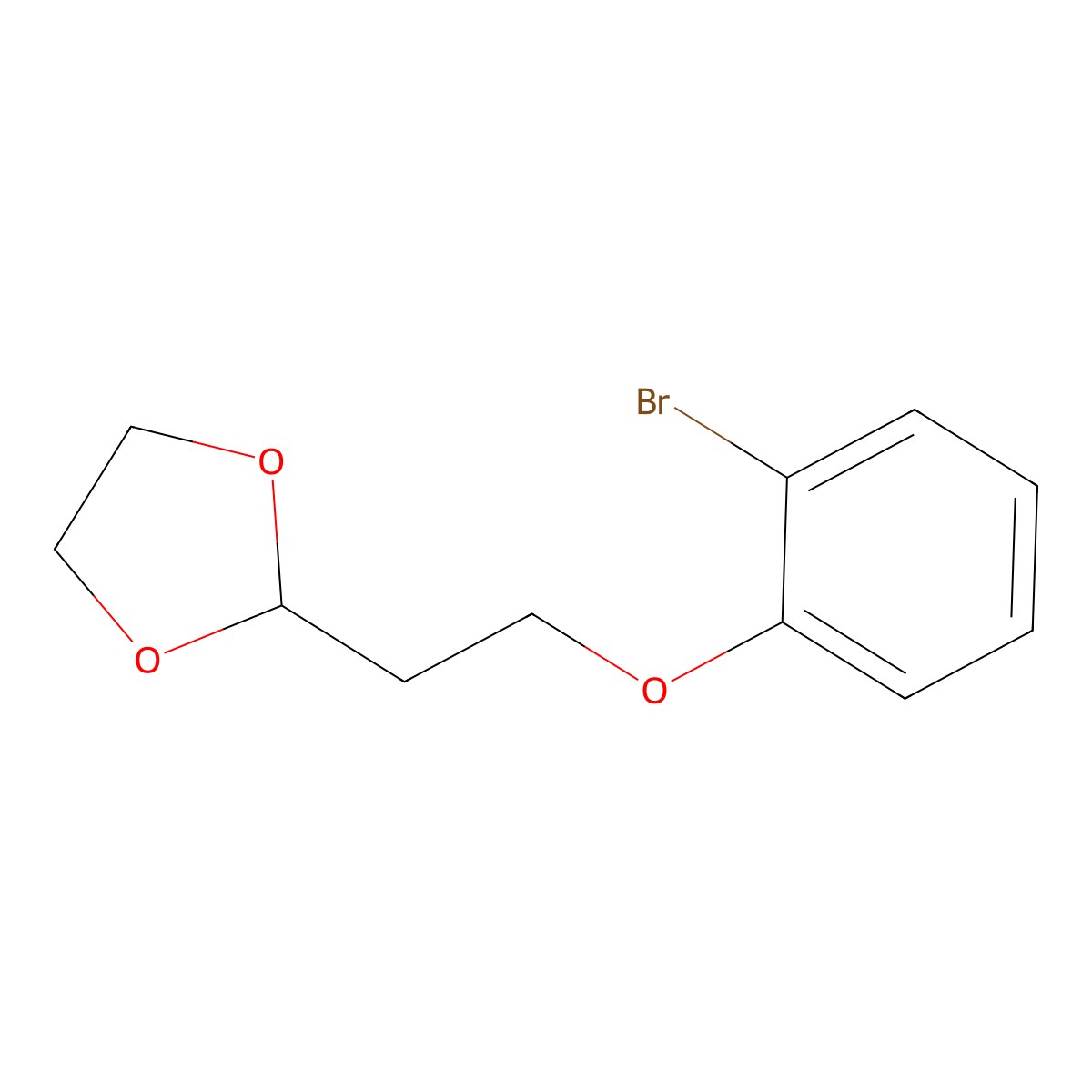 2-Bromo-[2-(1,3-dioxolan-2-yl)ethoxy]benzene molecular structure, CAS 1225962-61-7