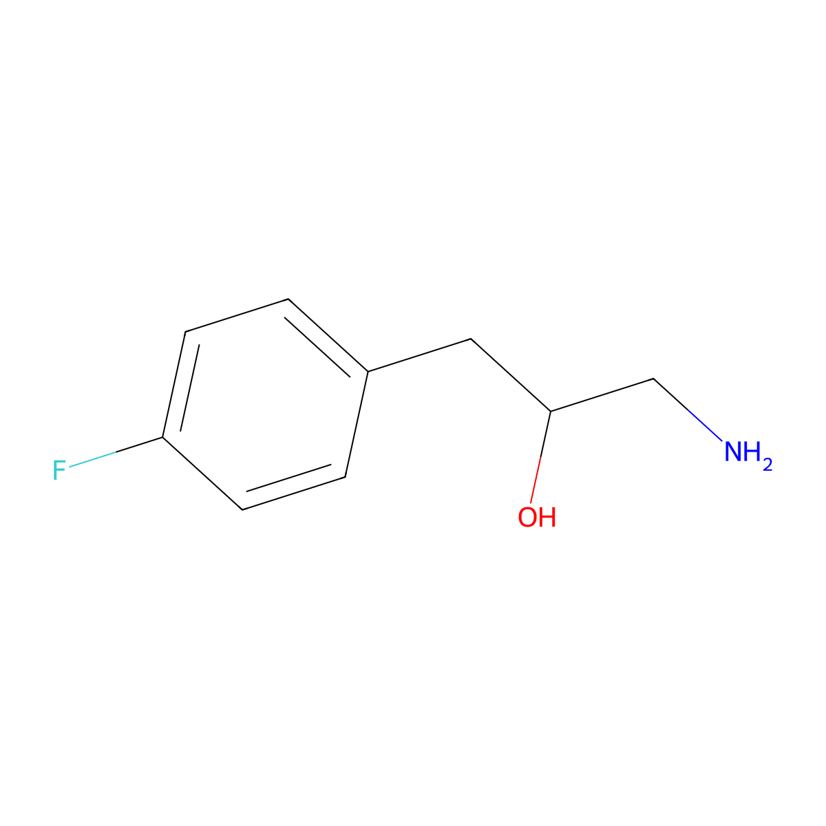 1-Amino-3-(4-fluorophenyl)propan-2-ol molecular structure, CAS 1225964-80-6