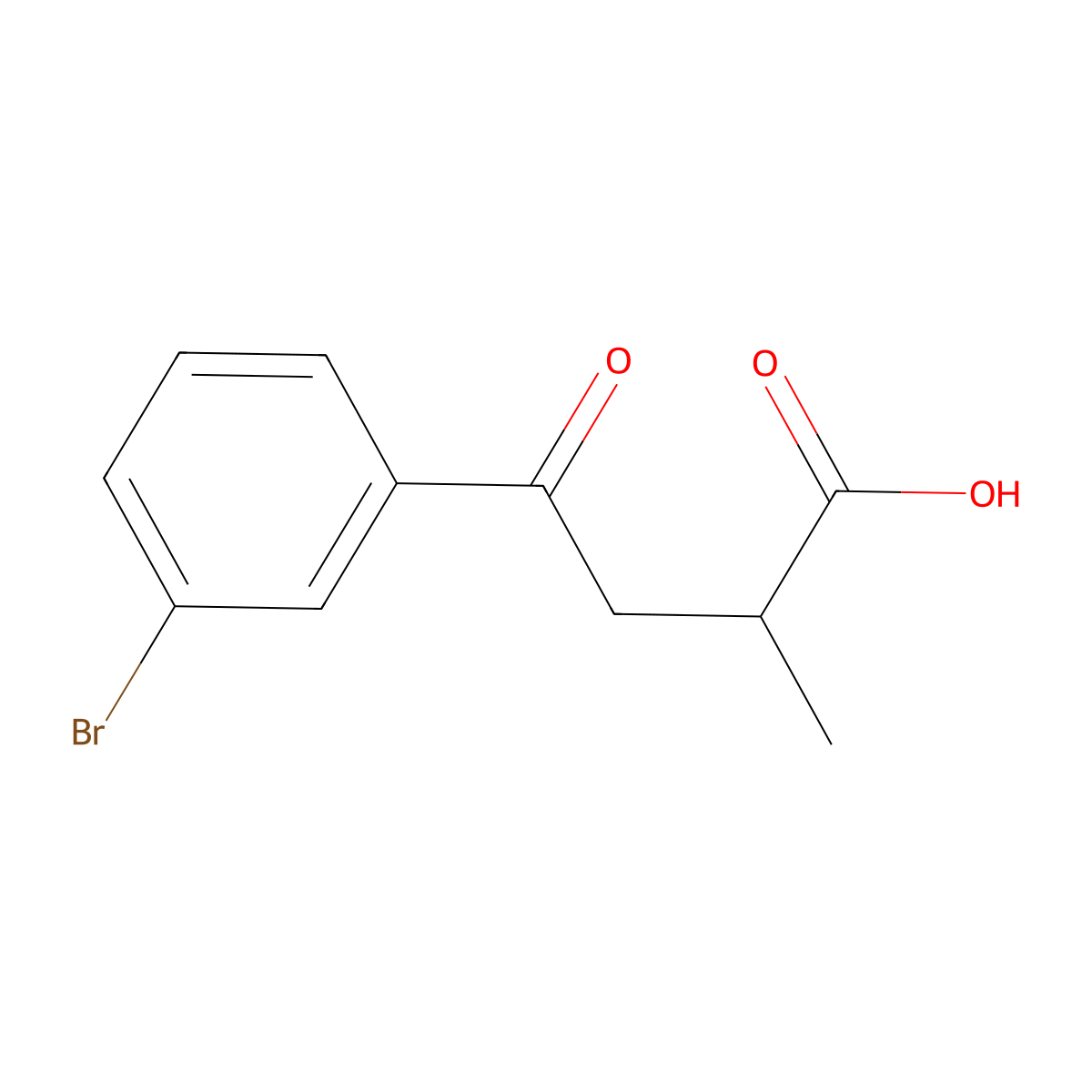 4-(3-Bromophenyl)-2-methyl-4-oxobutanoic acid molecular structure, CAS 1225964-83-9