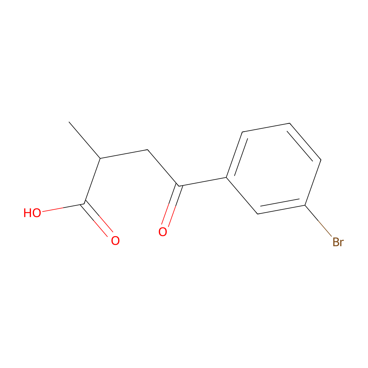 4-(3-Bromophenyl)-2-methyl-4-oxobutanoic acid molecular structure, CAS 1225964-83-9