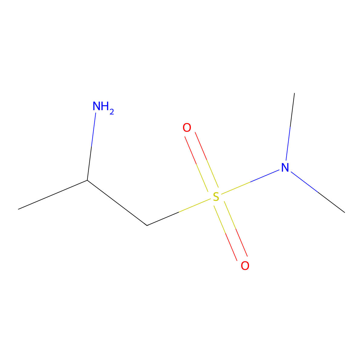 2-amino-N,N-dimethylpropane-1-sulfonamide molecular structure, CAS 1225970-29-5