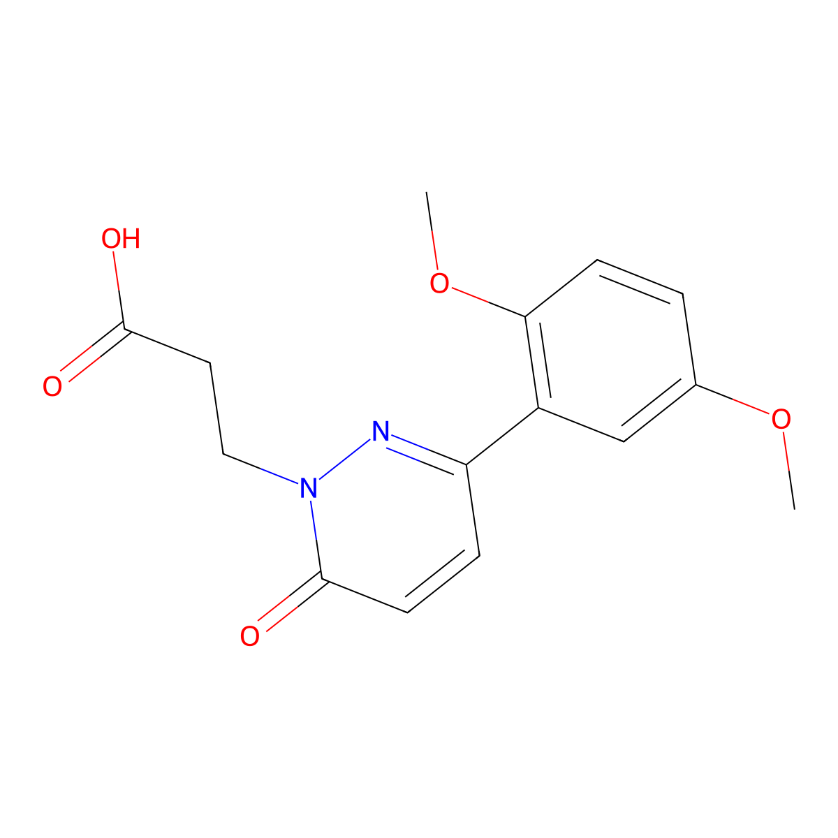 3-[3-(2,5-dimethoxyphenyl)-6-oxopyridazin-1(6H)-yl]propanoic acid molecular structure, CAS 1225973-06-7