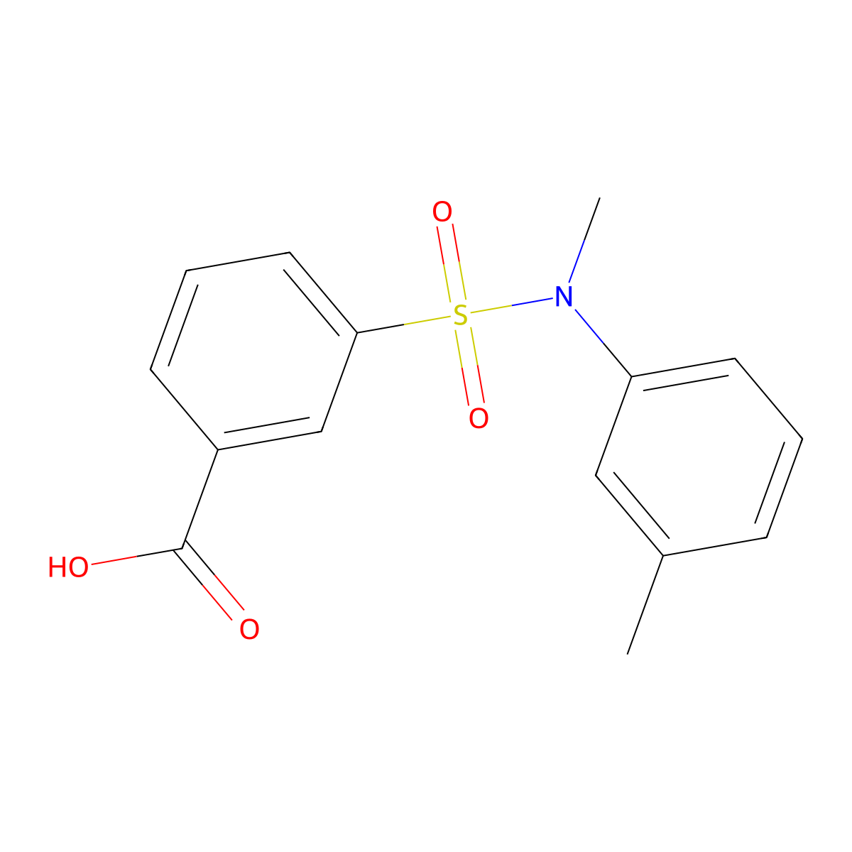 3-[Methyl(3-methylphenyl)sulfamoyl]benzoic acid molecular structure, CAS 1225979-29-2
