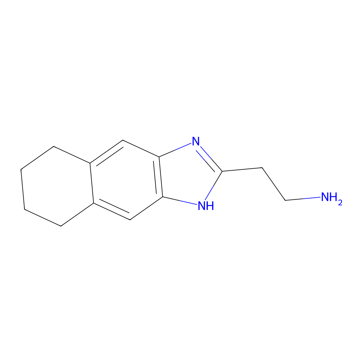 2-{1H,5H,6H,7H,8H-naphtho[2,3-d]imidazol-2-yl}ethan-1-amine molecular structure, CAS 1225991-00-3