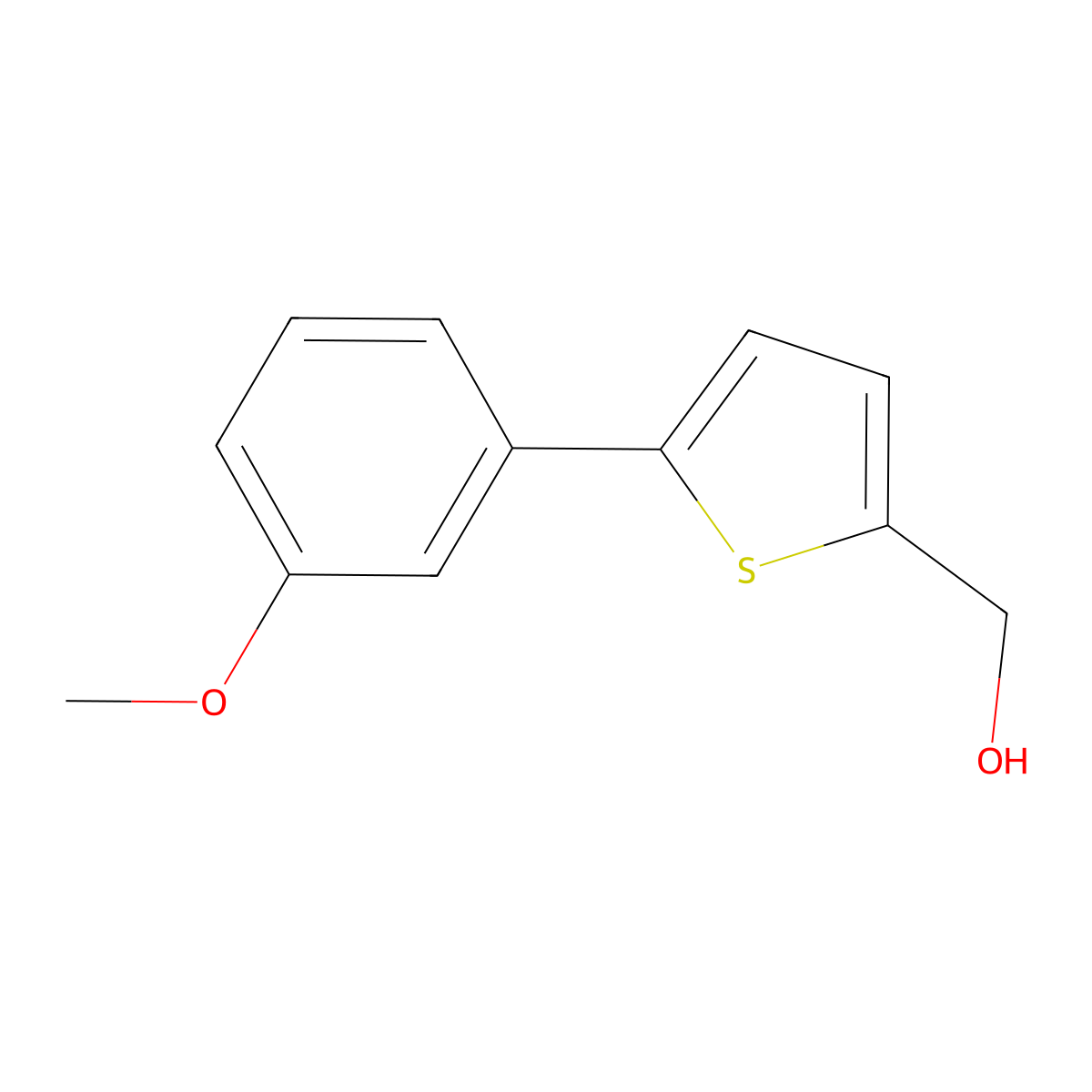5-(3-Methoxyphenyl)-2-thiophenemethanol molecular structure, CAS 1225993-90-7