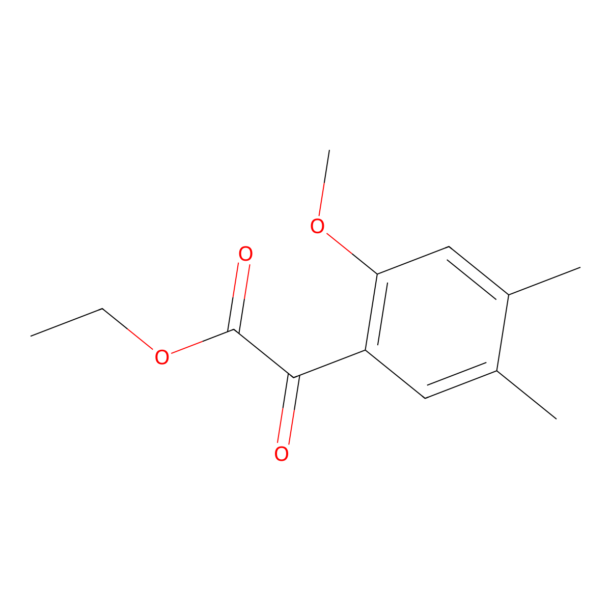 Ethyl 2-(2-methoxy-4,5-dimethylphenyl)-2-oxoacetate molecular structure, CAS 1225999-13-2